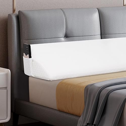 Almohada de cuña para cama, tamaño Queen (60 x 10 x 6 pulgadas), relleno de huecos de cama, cuña de colchón, almohada de cabecera llena el espacio