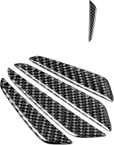 TOMALL 4 tiras anticolisión para puerta de automóvil, protectores de borde de puerta, protector antifrotamiento, textura de fibra de carbono,