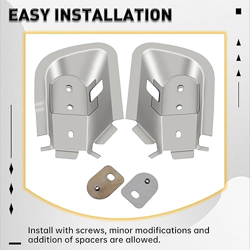 Miniatura 5 de KUAFU Soporte de cabina con sello compatible con Dodge Ram 1994-2002 1500 2500 3500 troquelado con placas de tuercas de repuesto izquierdo y derecho