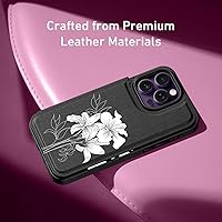 Vista 539 de LETO para iPhone 15 Pro Funda tipo cartera - Tapa tipo folio con patada - Diseños de moda - Tarjetero - Funda protectora para mujeres y niñas - 6.1