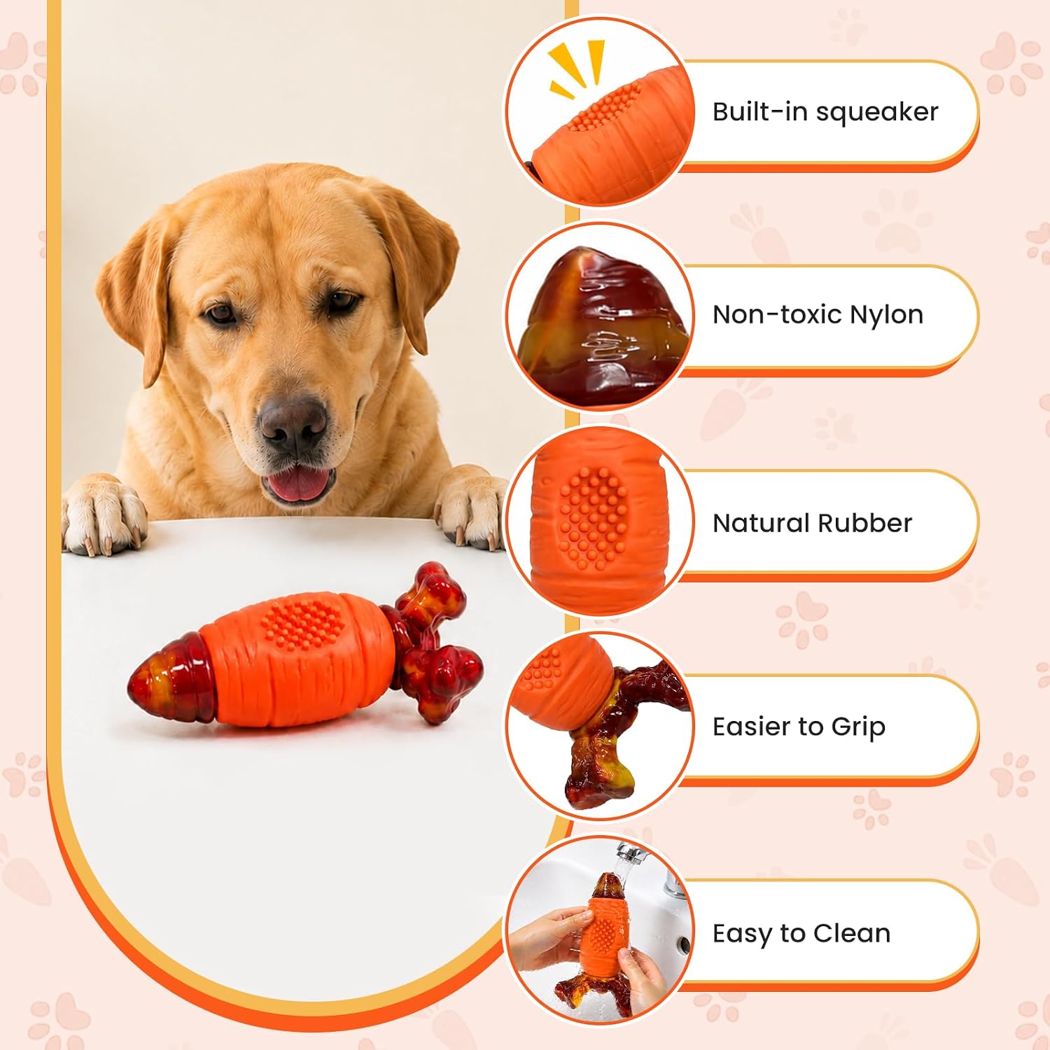 Tough Dog Toys for Aggressive Chewers, Squeaky Dog Chew Toys image 2