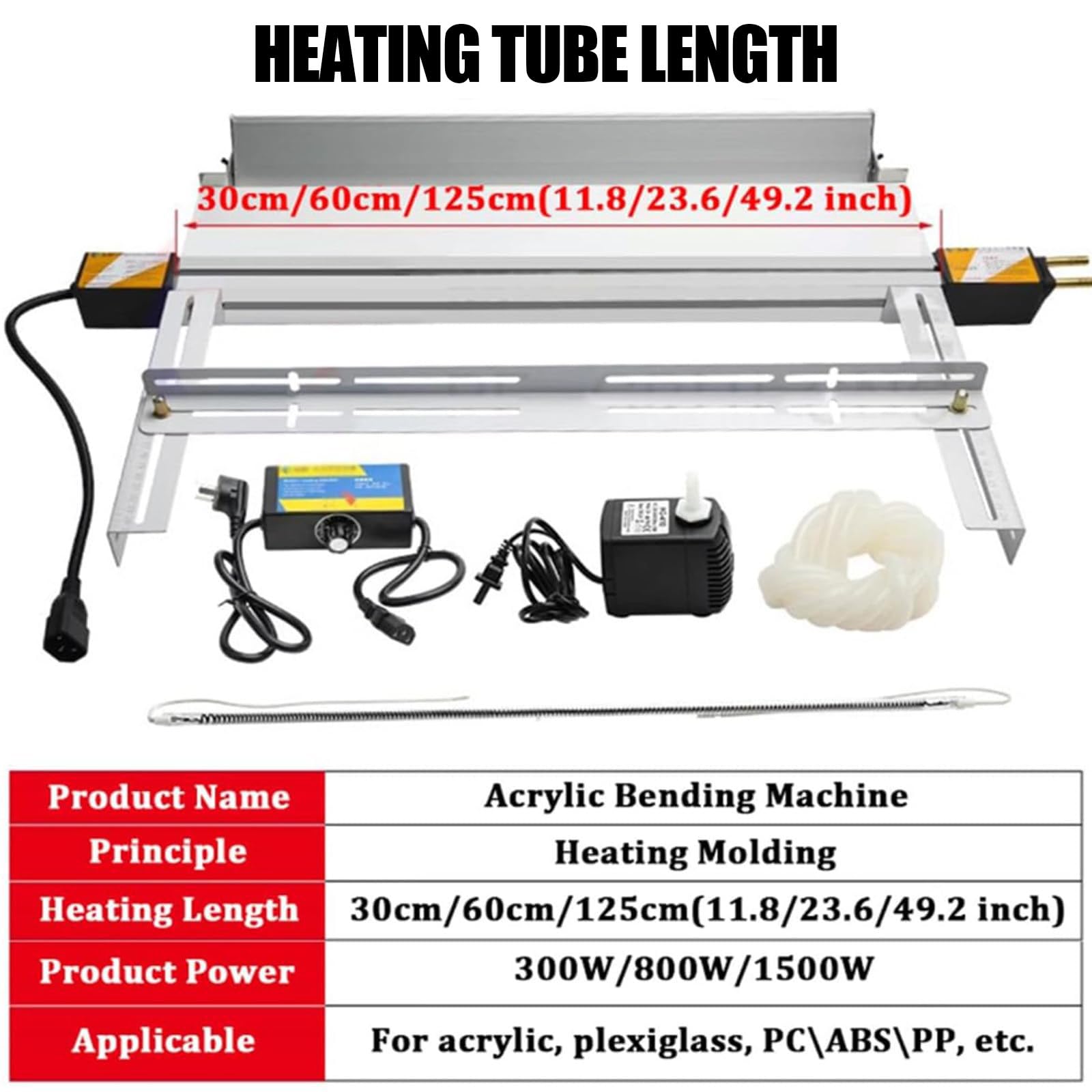 Dobladora de acrílico con longitud y ángulo ajustables para placas de plástico, dobladora de tablero de PVC para proyectos de bricolaje