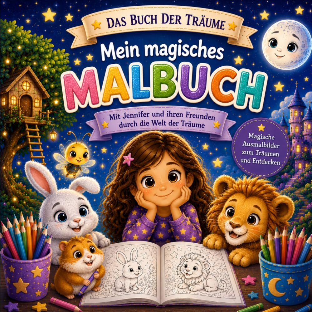 Das Buch der Träume – Mein großes Malbuch: Magische Ausmalbilder zum Träumen und Entdecken