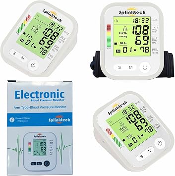 شاشة ضغط الدم مع الكشف عن معدل النبض - شاشة Lcd كبيرة - تتضمن مجموعة الكفة Bp لمحيط الذراع من 22-32 سم - شاشات ضغط الدم الدقيقة للاستخدام المنزلي (أبيض)