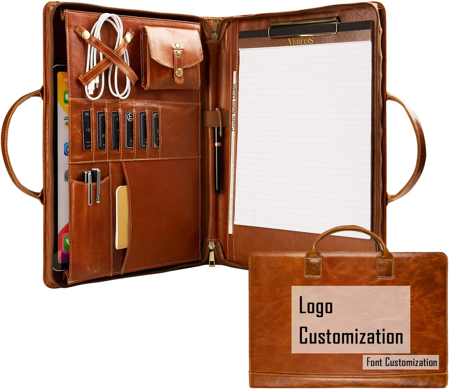 Pink Elegant Padfolio for Women 13.5 X 10", Professional