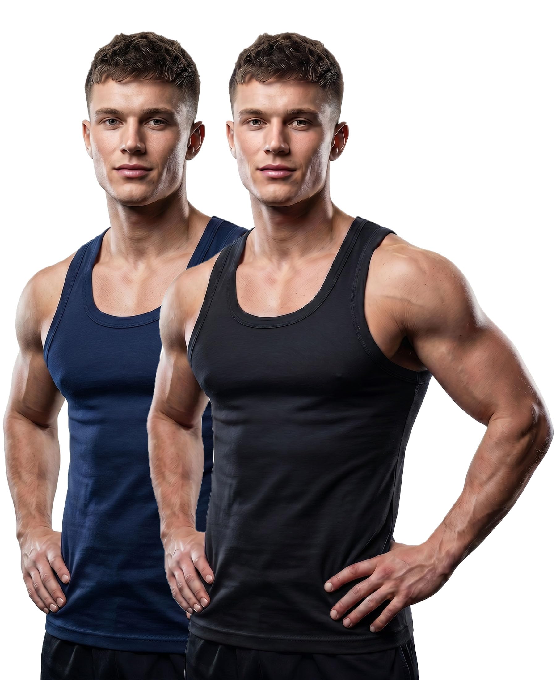 t t T.T. Men|Desire Premium Gym Vest|Pure Cotton|Rib Fabric|Moisture-Wicking, Breathable & Stretchable Sleeveless Undershirt| Ideal for Gym, Sports Pack of 2-picture-31