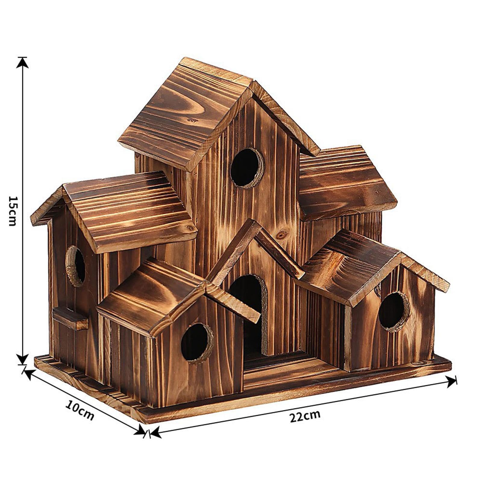 Casa de Pájaros de Madera, Decoración Rústica para Jardín, Casas para Colibríes Y Pájaros.