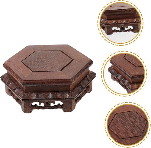 Miniatura 4 de VOSAREA Estante para plantas de interior, estante para bonsái, soporte para pecera, soporte para plantas en maceta, elevador de plantas de