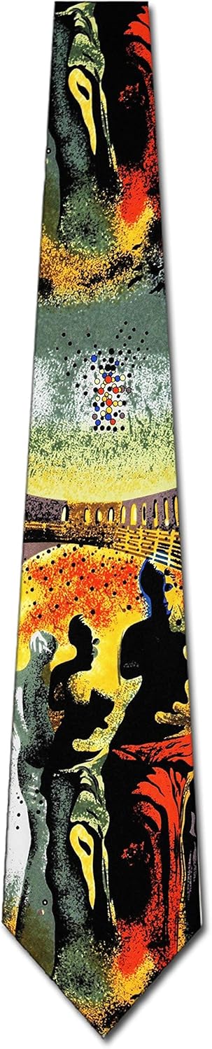 Three Rooker Salvador Dali tie Hallucinogenic tie mens necktie