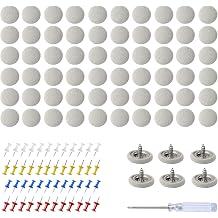 60PCS Car Headliner Repair Button, Car Roof Headliner Repair Kit, Auto Roof Snap Rivets Retainer with Installation Tool, Interior Ceiling Cloth Fixing Repair Buckle Fit Cars Gray Flannele