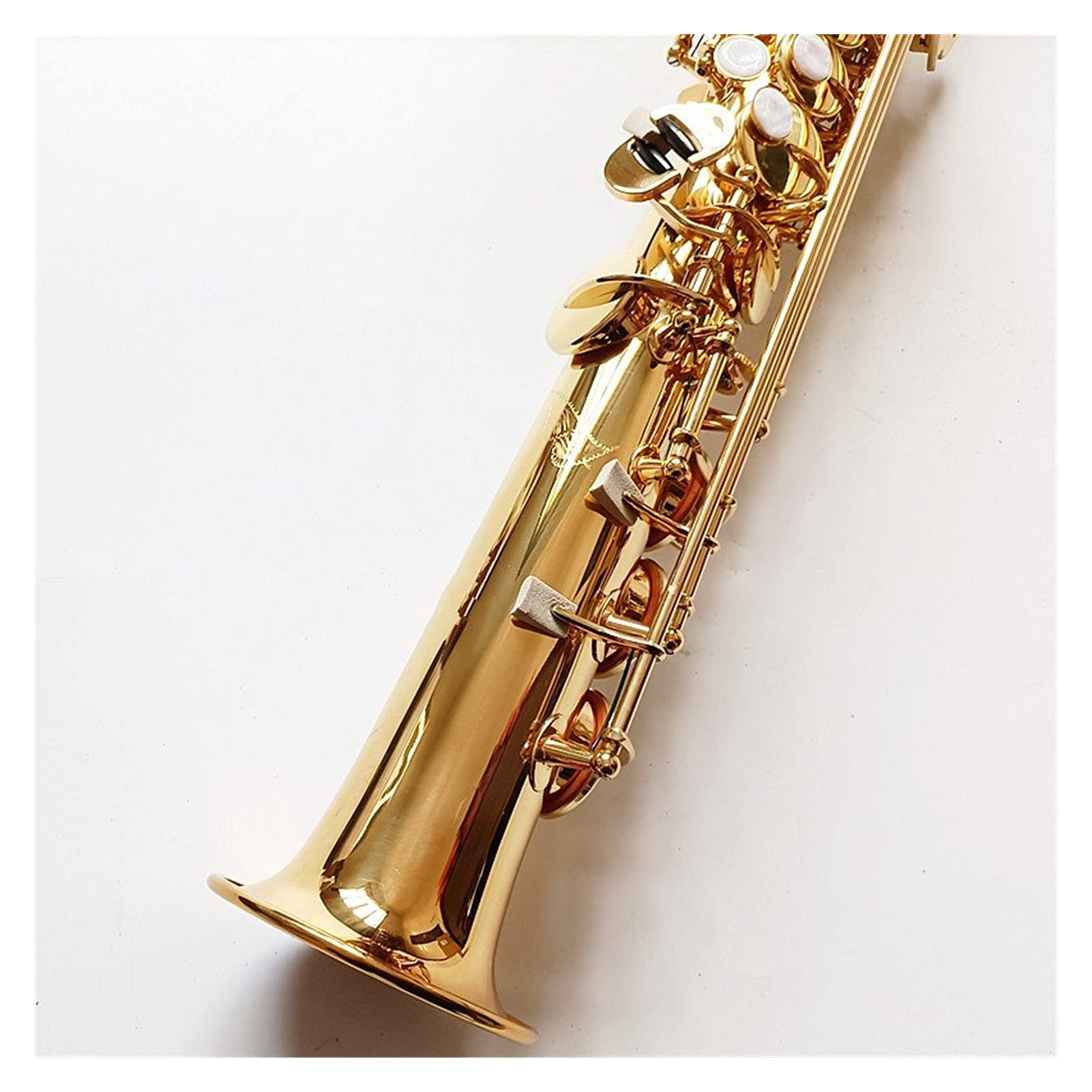 Amazon.co.jp: Saxophone 真鍮ストレートソプラノBB Bフラットサックス