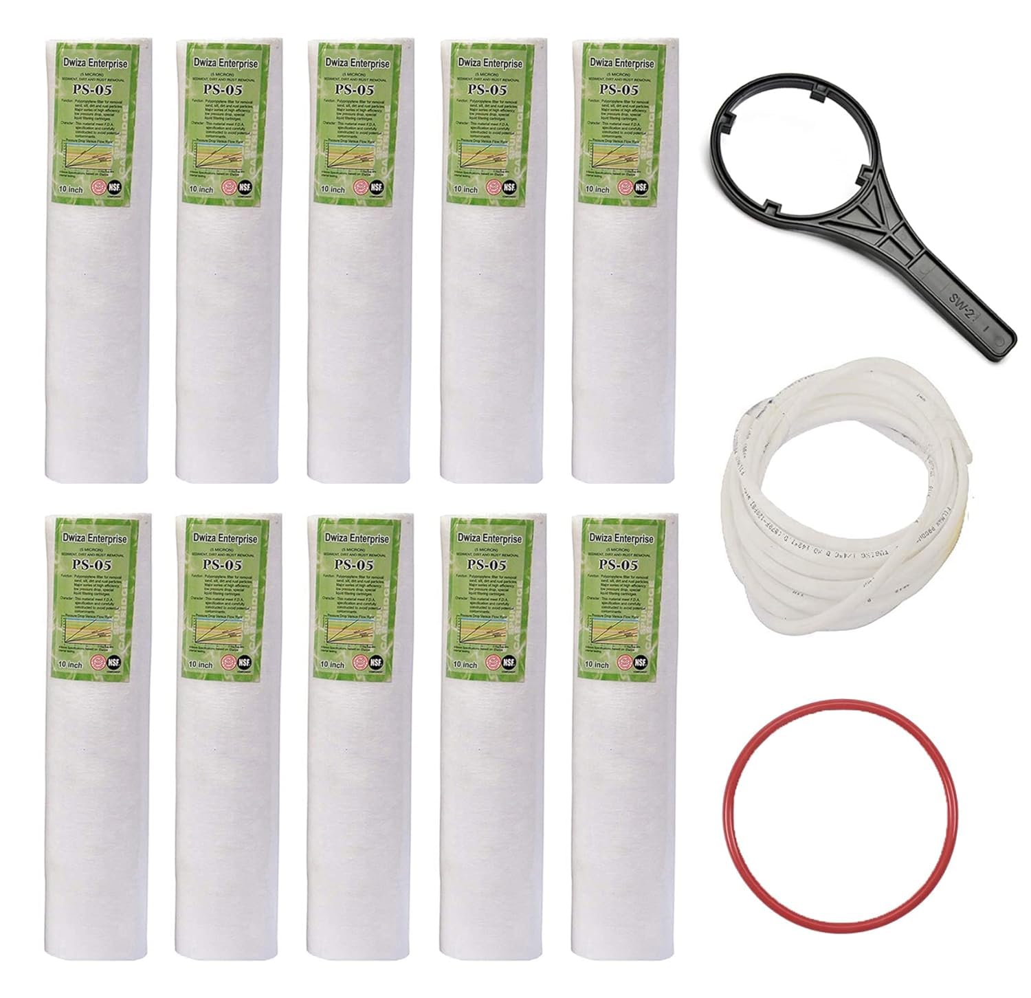 CSI INTERNATIONAL 10 Inch PP Spun Filter for RO Water Purifier | 5 Micron High Density Filter Cartridge | Pre Filter Candle for Water Purifier | Compatible with All RO Systems (10)-image-5