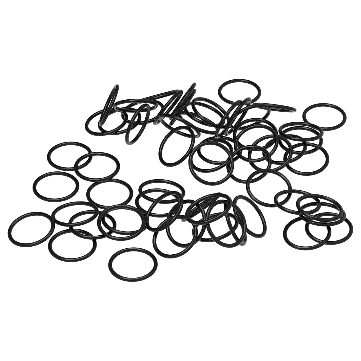 50 PCS Nitrile Rubber O Ring 20mm OD 16mm ID 2mm Width, Metric Buna-N NBR Sealing Gasket Plumbing, Gas, Automotive and Faucet Repair, Resist Oil and Heat O-Rings, Black