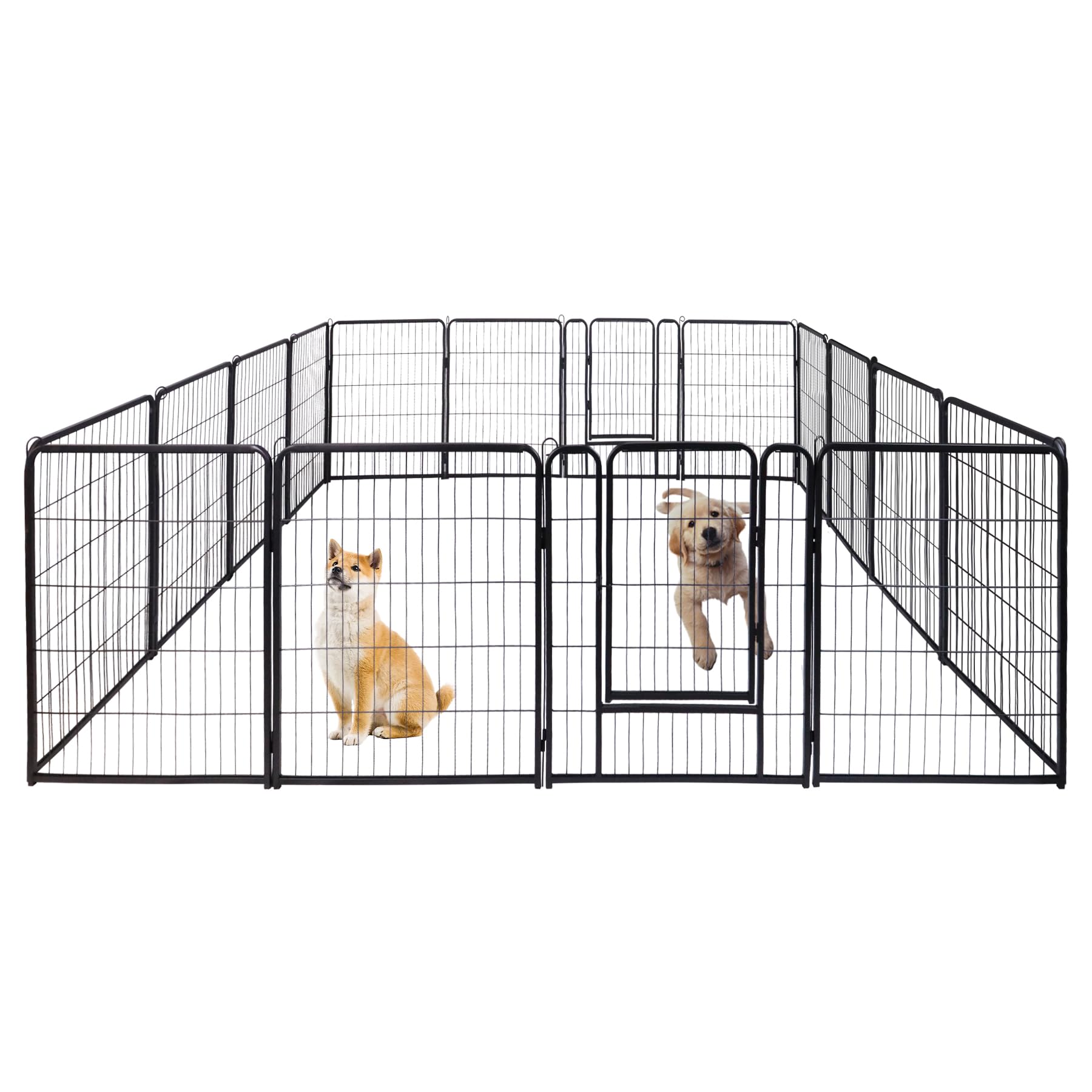 Froadp 16-TLG - Recinzione per cuccioli con porta, 65 x 80 cm, per cani