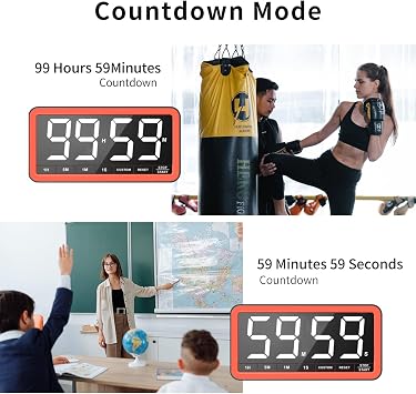 VOCOO Large 7.8 Digital Timer, Magnetic LED Timer for Kitchen & Classroom