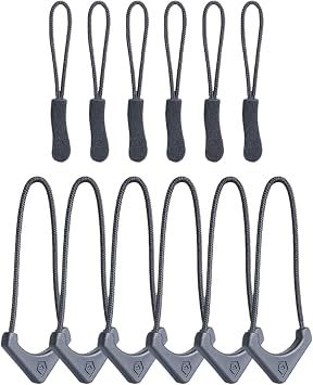 WANDRD Zipper Pullers Set, 12-Piece Kit with 6 U-Pull and 6 Straight Pull Tabs, Replacement Pullers for Backpacks and Travel Gear, Durable Easy Grip [Aegean Blue]