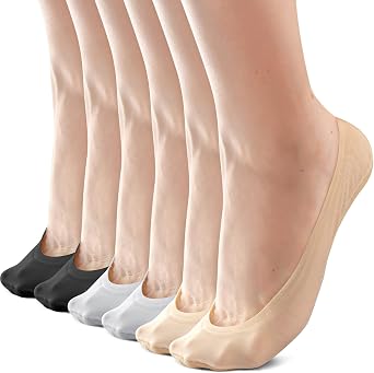 Sofier No Show Socks Womens,6 Pairs Non Slip Low Cut Liner for Flats