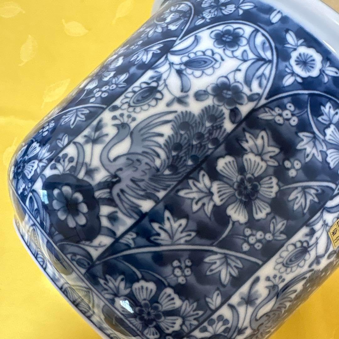 龍峰窯 染付花更紗 冷酒クーラー 鉢カバー 三洋陶器 龍峯窯