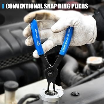 SMOTIVEPRO 8PCS Convertible Internal & External Snap Ring Pliers Set