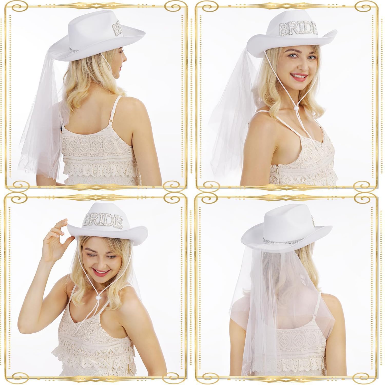 RenSton Hen Party Accessories Set, Bride to Be Sash Hen Party Veil Glasses Hen Do Accessories for Wedding Bridal Shower Decoration - Image 4
