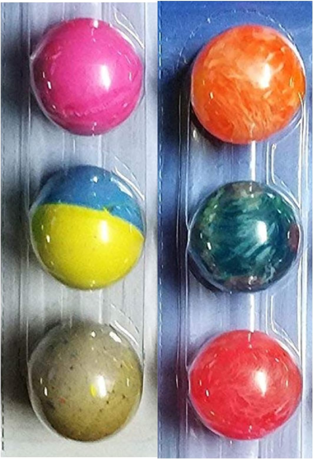 Birthday Return Gift Item in Bulk | Multi Print Crazy Jumping Balls/Bouncing Balls for Kids (Pack of 6, Multicolor)