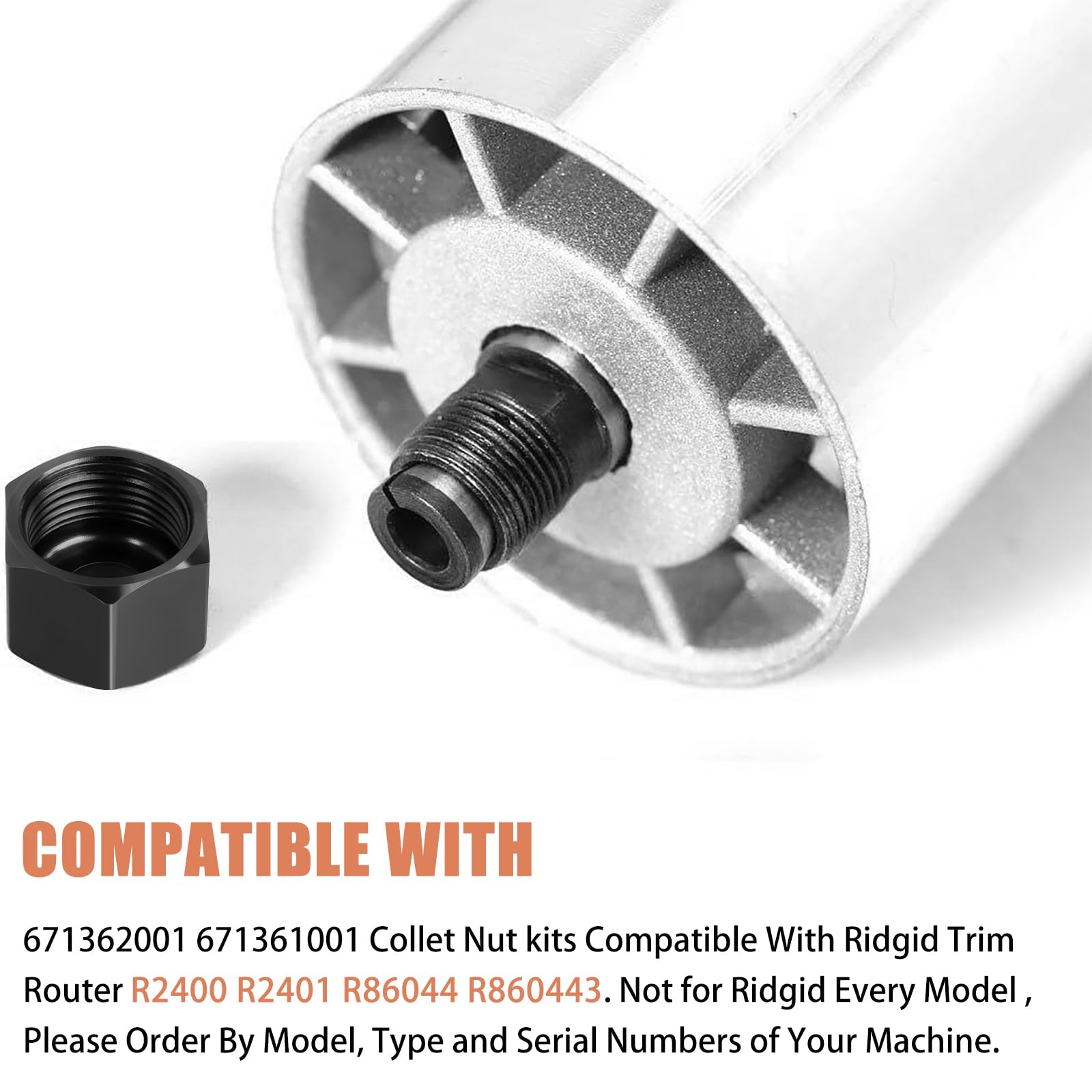 aglet　1001 671361001 Collet Nut and 671362001 Collet Cone Sleeve Combo