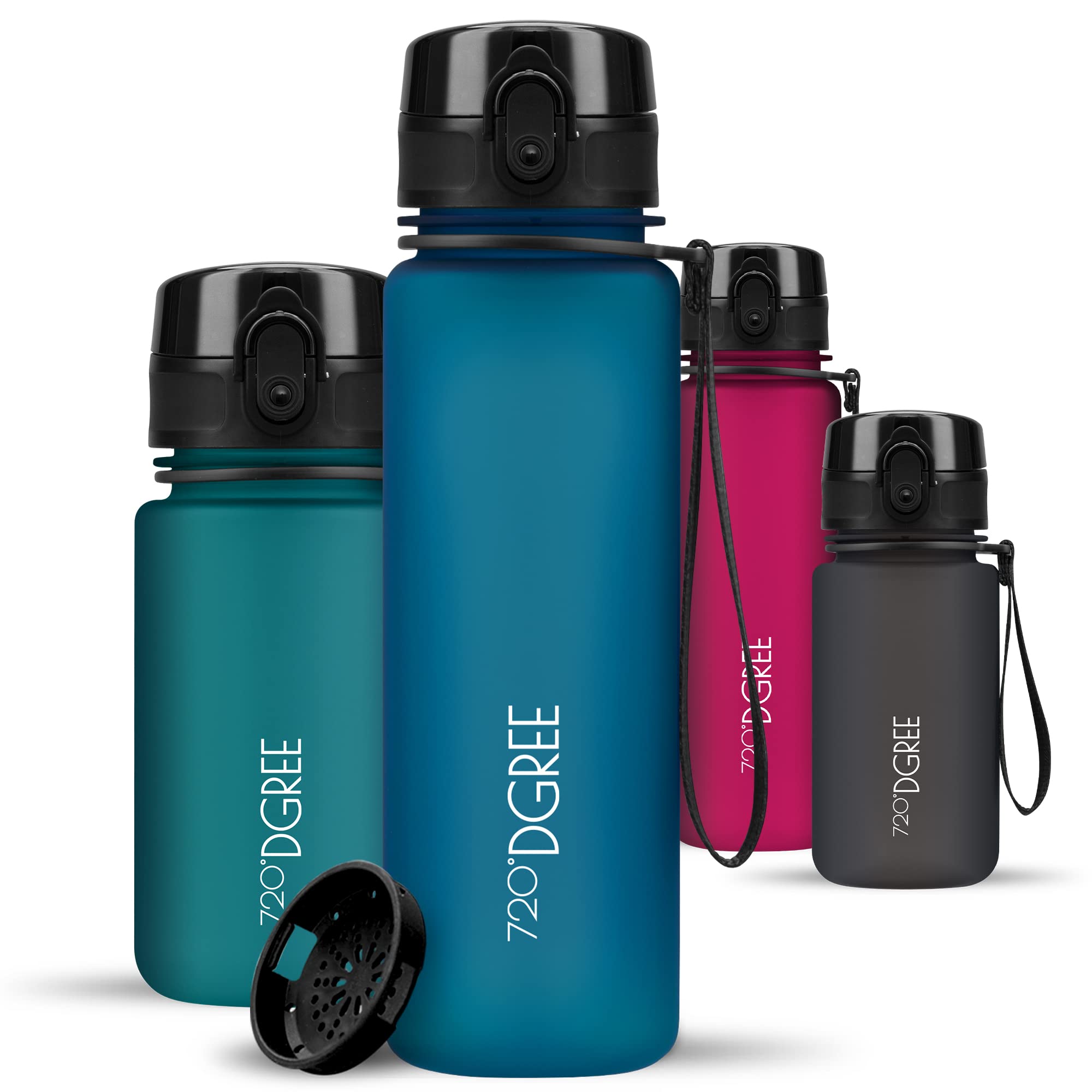 720°DGREE Botella Agua 1 Litro “uberBottle“ - Tamiz-Fruta, softTouch - Sin BPA, Prueba de Fugas, Reutilizable - Cantimplora, Water Bottle ideal para Deporte, Fitness, Gimnasio, Senderismo, Ciclismo — view 274