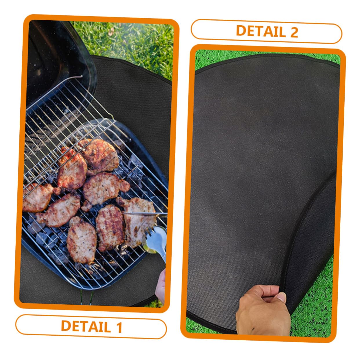 ibasenice Tappetino Ignifugo per Barbecue e all Materiale Silicone Riutilizzabile e Facile da per da