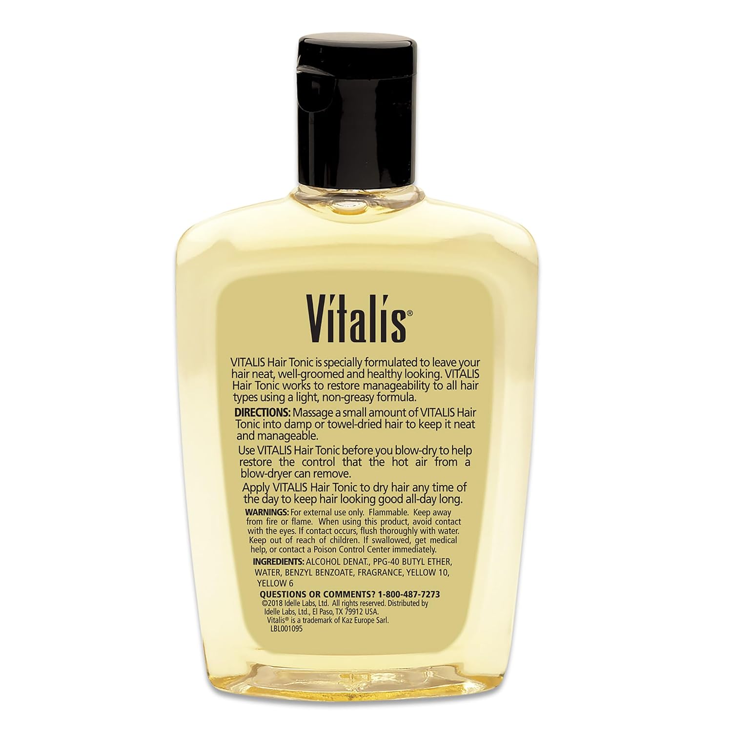 Vitalis Hair Tonic Liquid - Non-Greasy Hair Care Formula for Well-Groomed, Manageable Hair - Healthy Hair Tonic - Suitable for All Hair Types - 2 pc