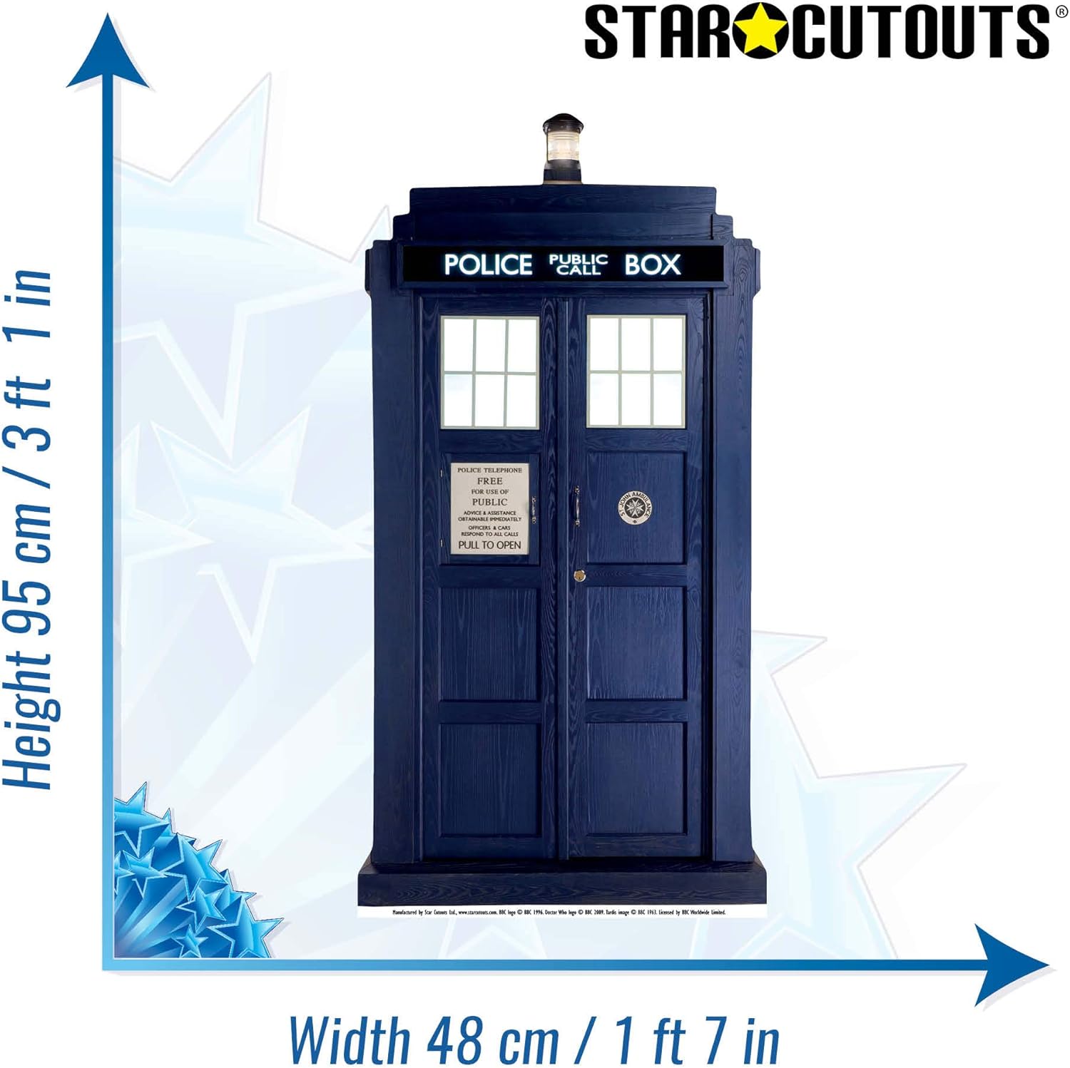 Star Cutouts Ltd SC915 Tardis Doctor Who Star Mini Cardboard Cutout for Fans and Collectors Height 95cm, Multicolour