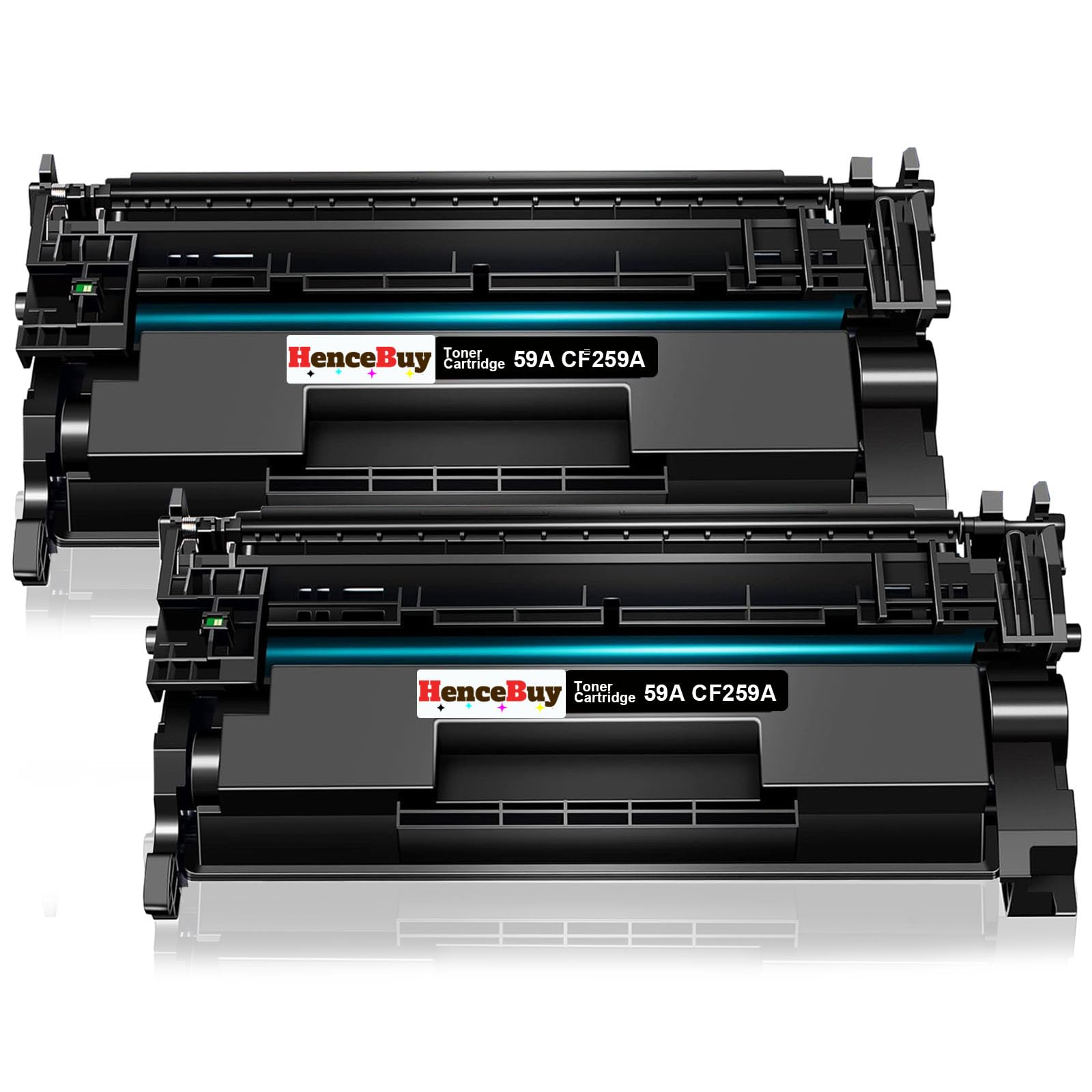 (Con Chip Toner 59A Tinta Negro para HP CF259A Cartucho de Tóner Compatible para LaserJet Pro M404dw M404dn M404 M404n M304a M304 MFP M428fdn M428fdw M428dw Enterprise M406dn M430f, 2 Negro