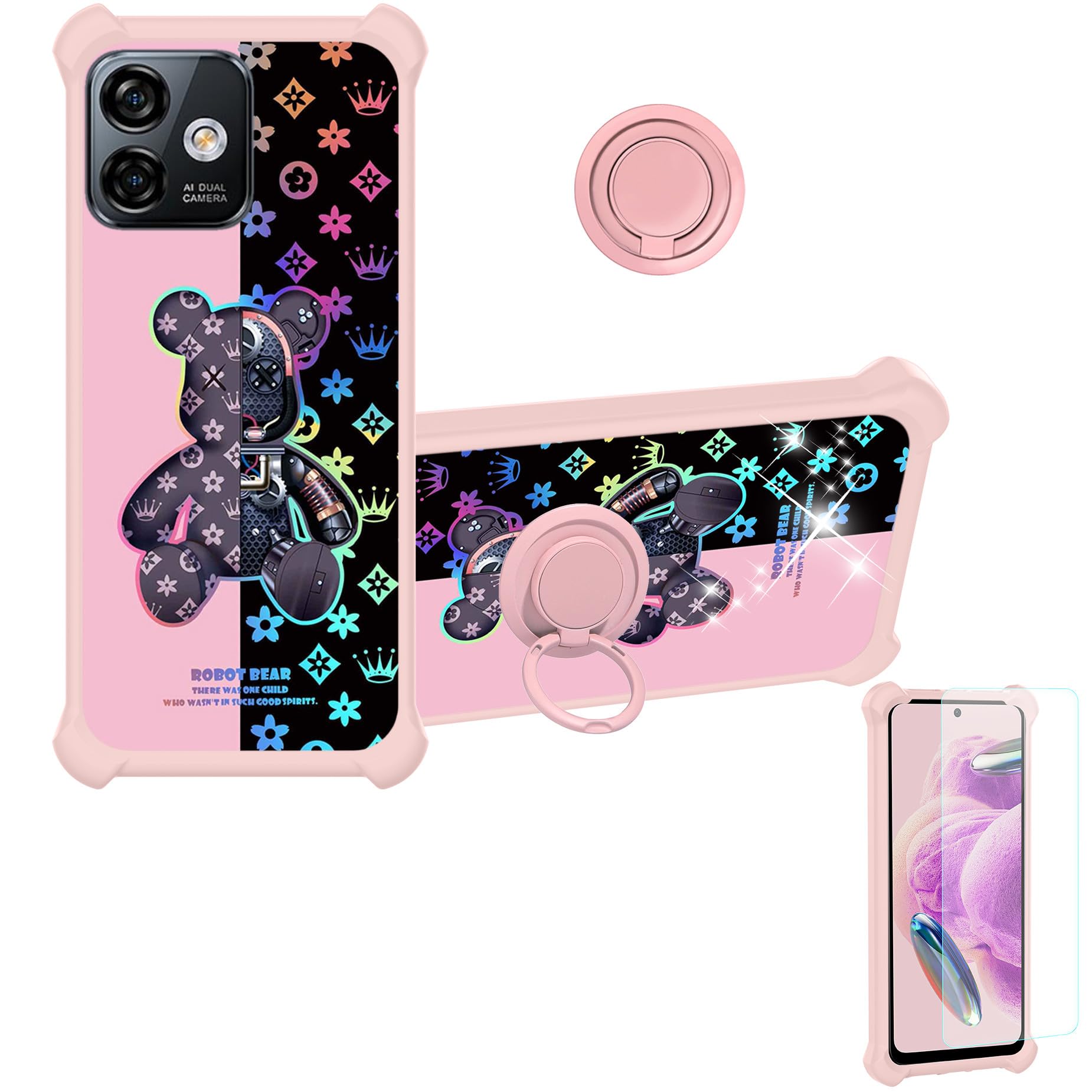 Coque Ulefone Note 16 Pro antichoc rigide protecteur écran verre trempé - 8