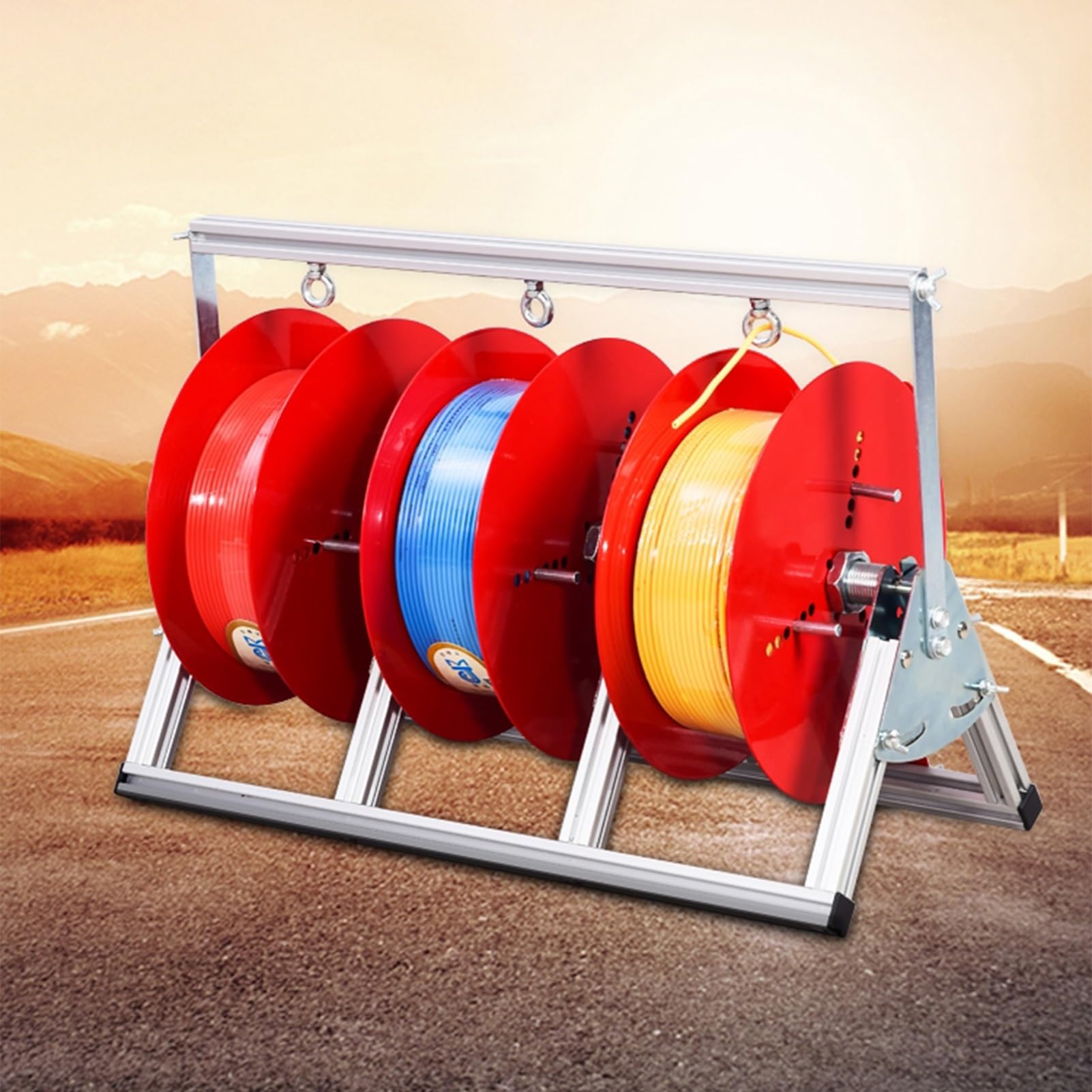 Estante para carretes de Alambre, dispensador de carretes de Alambre, Soporte de Almacenamiento de carretes de Alta Resistencia, para Uso minorista Industrial eléctrico, Capacidad