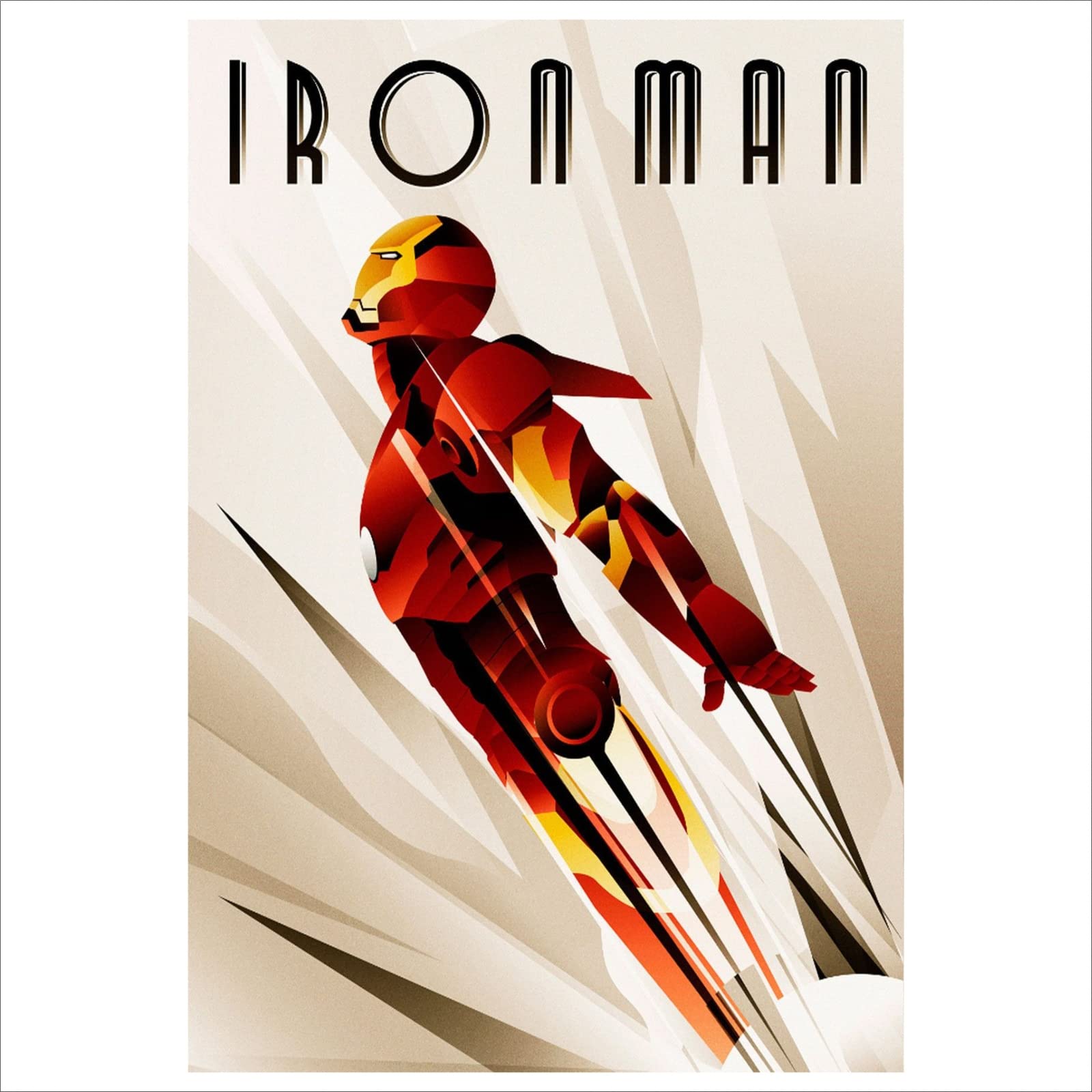 METAL Iron Man Movie Tin Art Deco Poster Aluminium Sign Wall Art Door Plaque Film Room Man Cave Marvel Nearly A4 Size 280x190mm