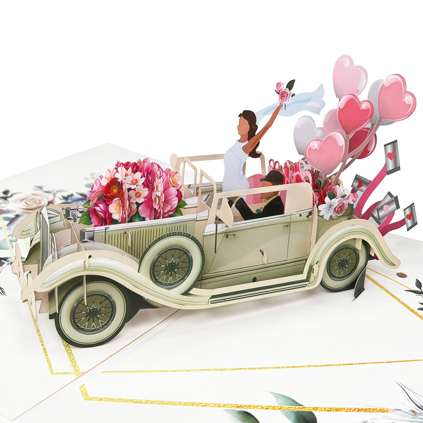 Hierein Pop Up Wedding Card