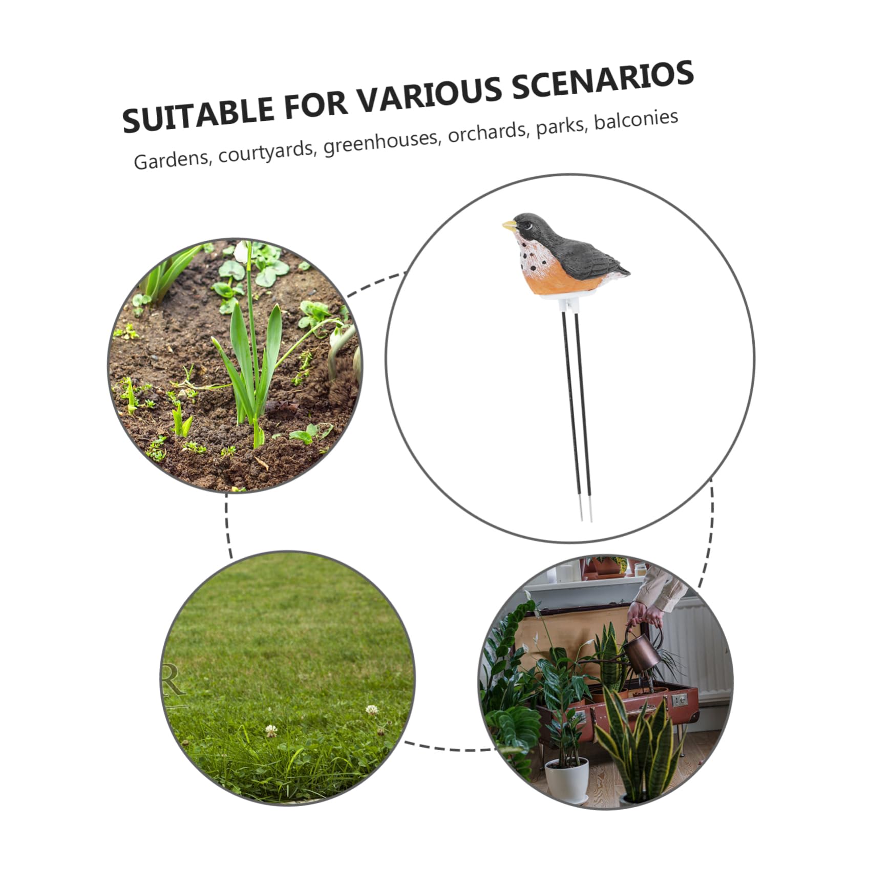 ifundom 2 Pezzi Igrometro Sensore Umidità per Piante Design e Monitoraggio Soil Moisture Perd Esterno Allerta Irrigazione Automatica per Famiglia