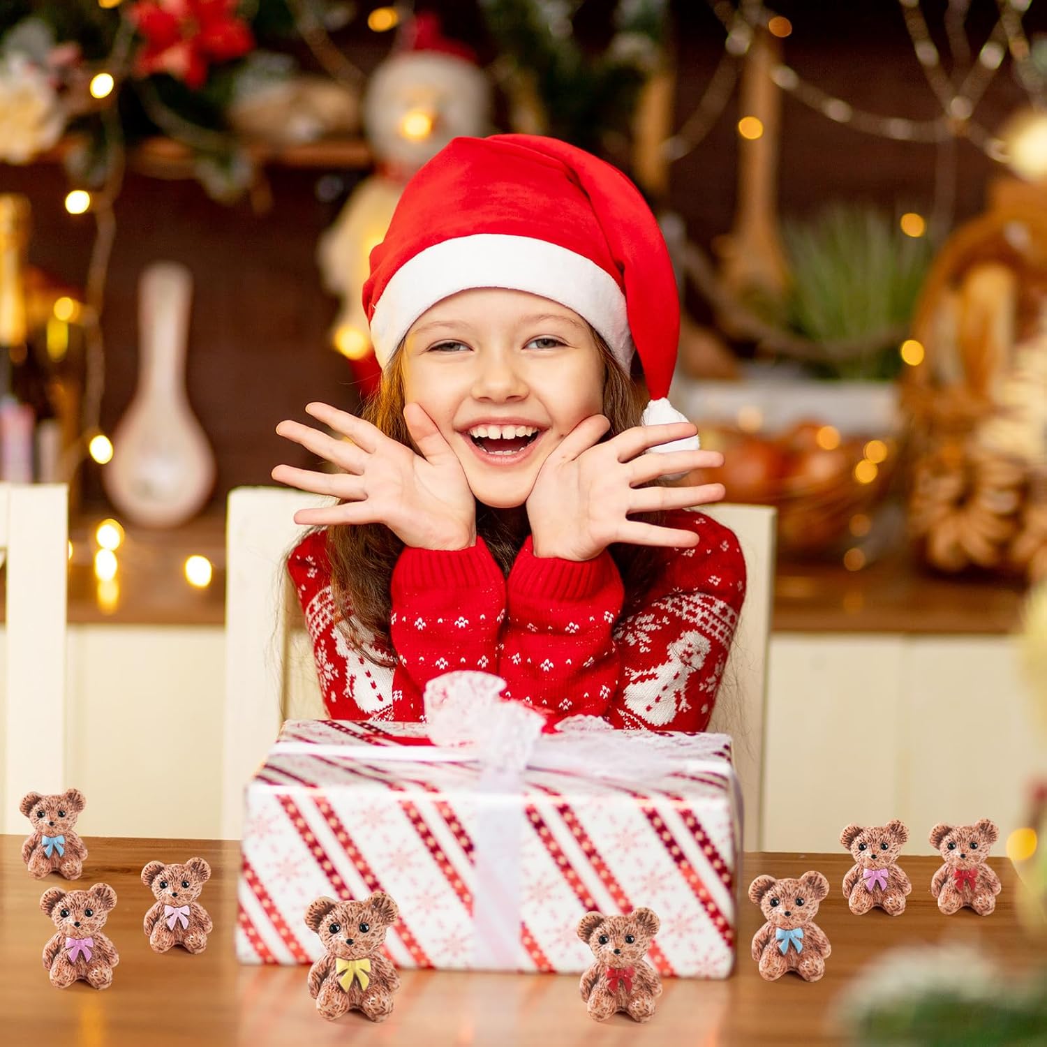 100 Pcs Resin Mini Bears, 5 Colors Miniature Bears Figurines for Fairy Gardens DIY Crafts Dollhouse Accessories Party Favors - Image 7