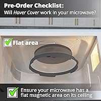 Vista 3 de Hover Cover Cubierta magnética plegable contra salpicaduras, tapa transparente de 10 pulgadas para alimentos, sin BPA, protector de placa ventilada