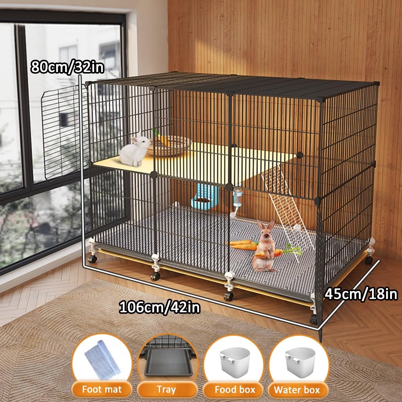 ウサギ小屋 Amazon | Navaris うさぎ用ハウス うさぎ おもちゃ ペットハウス