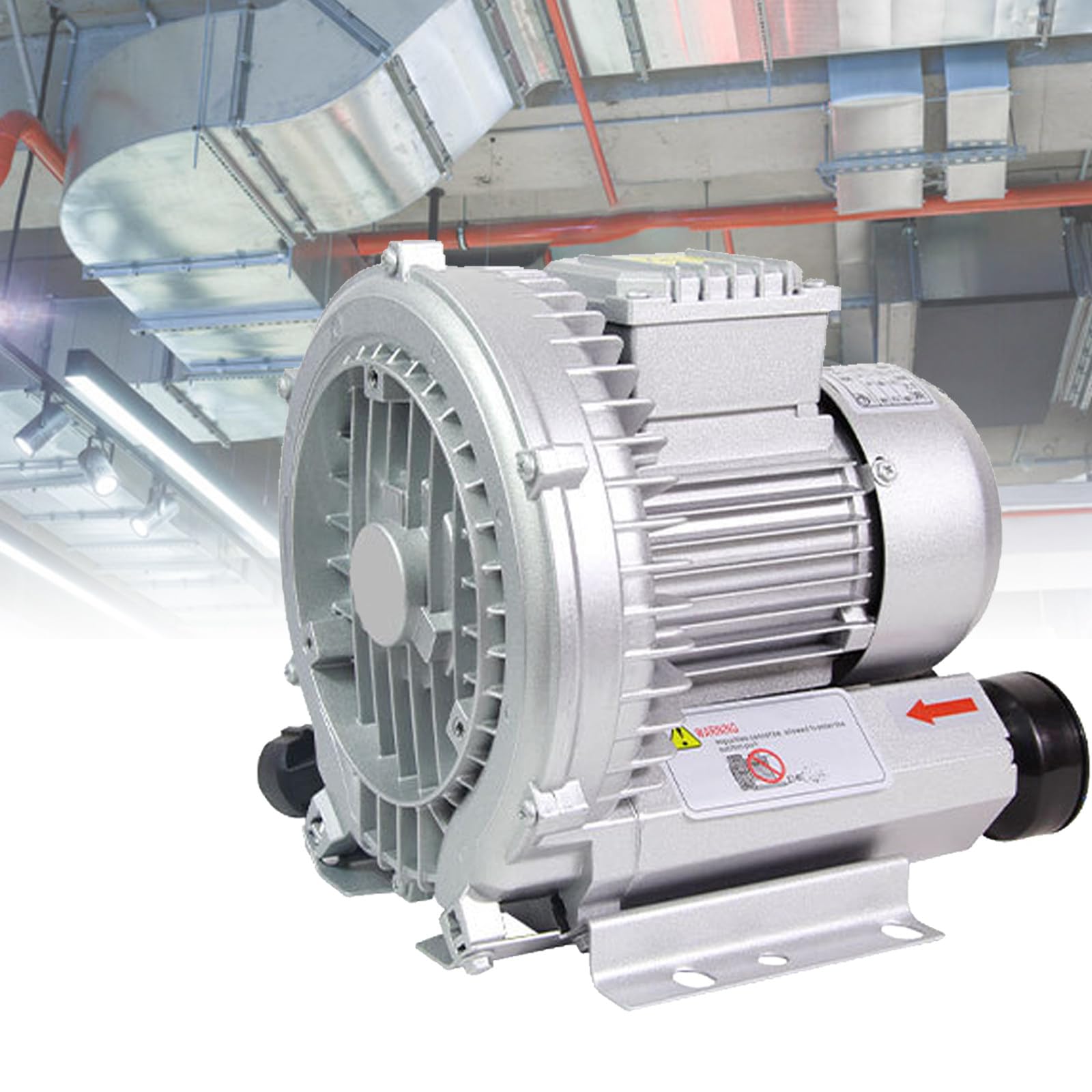 Genérico Soplador de vórtice regenerativo de Alta presión, Bomba de vacío Industrial para eliminación de Polvo - Soplador de vórtice regenerativo, Sistema de ventilación de fábrica de 120 W, colector