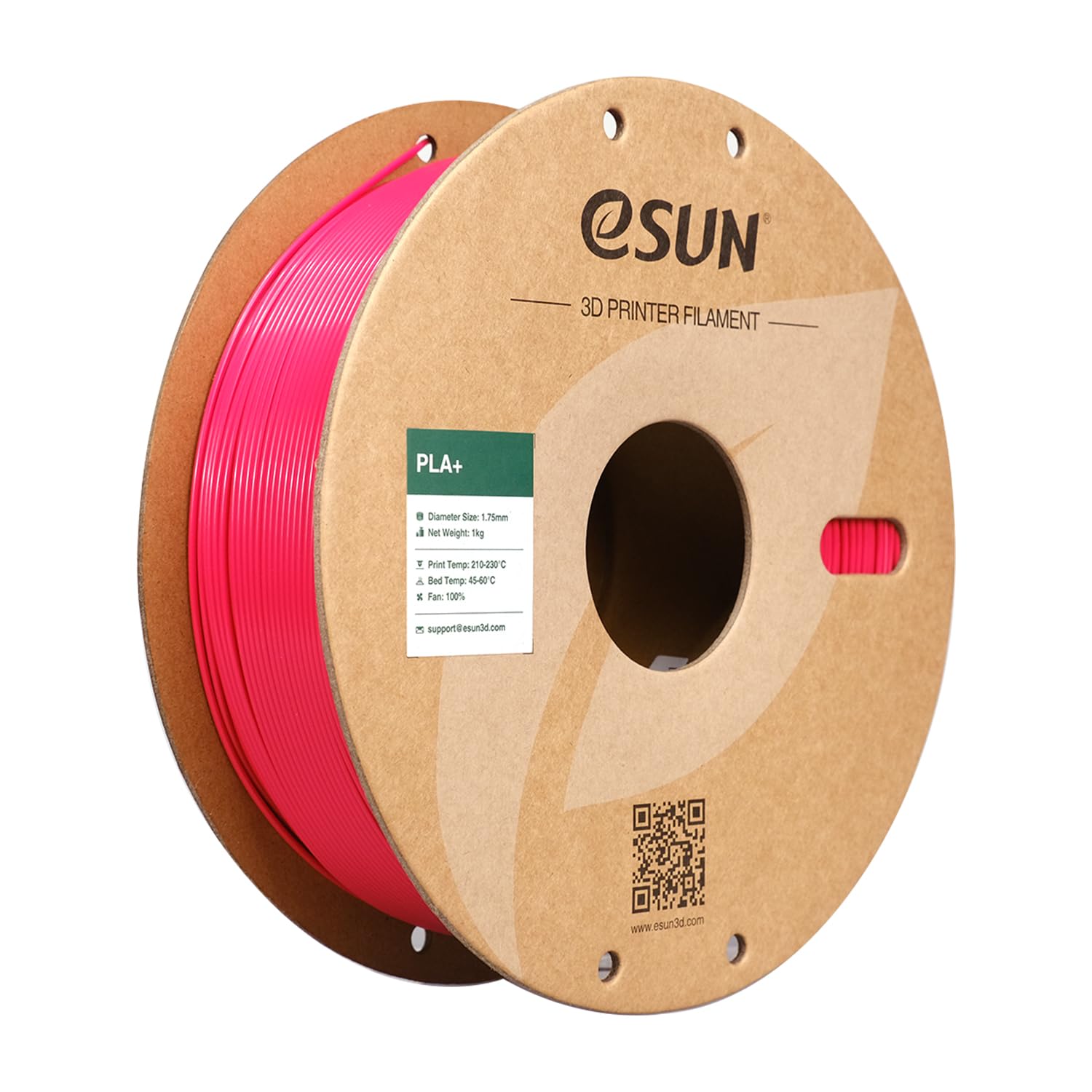 eSUN Filamento PLA+ 1.75mm, Filamento per Stampante 3D PLA Plus, Precisione Dimensionale +/- 0.03mm, Bobina da 1kg (2.2 libbre) Filamento per Stampa 3D per Stampanti 3D, Magenta