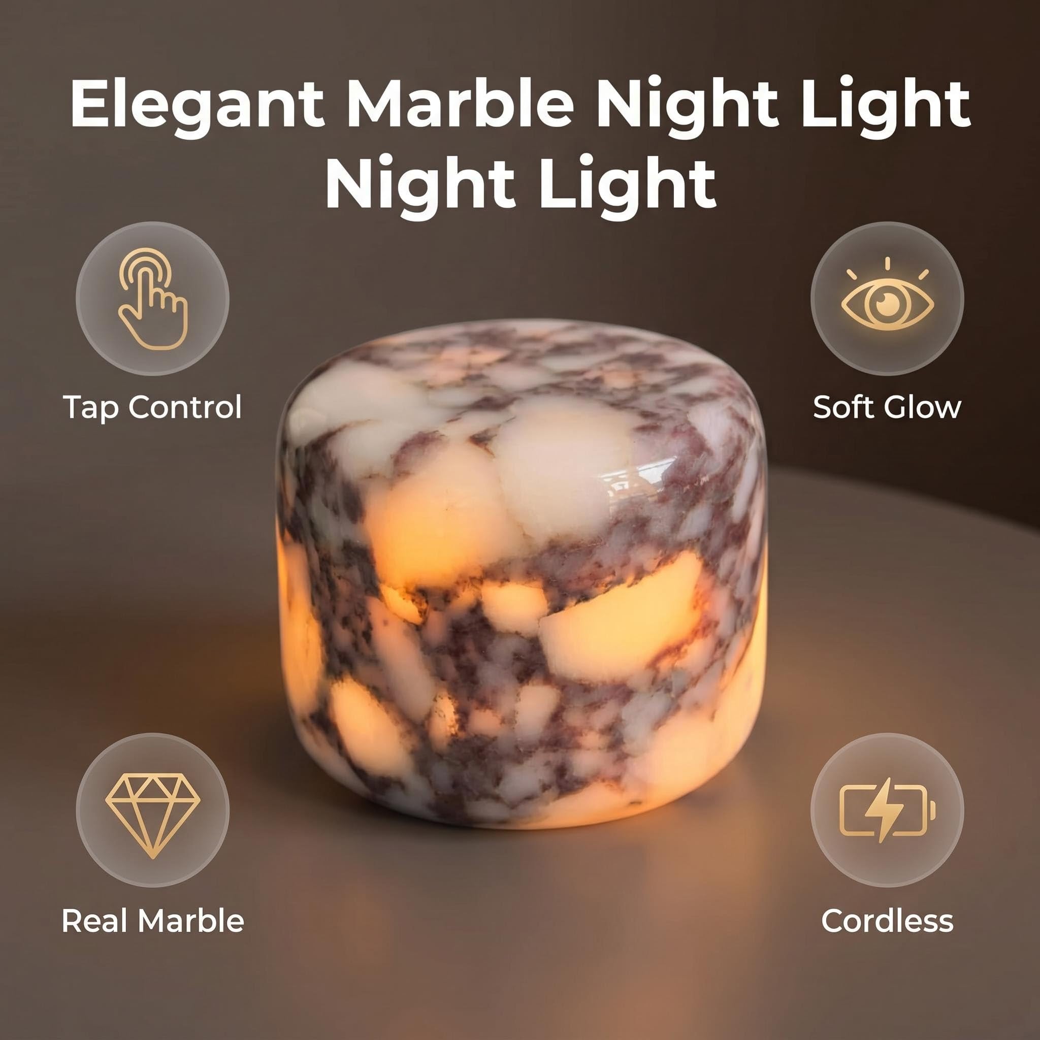 Lampe en marbre – Lampe de table de luxe en pierre