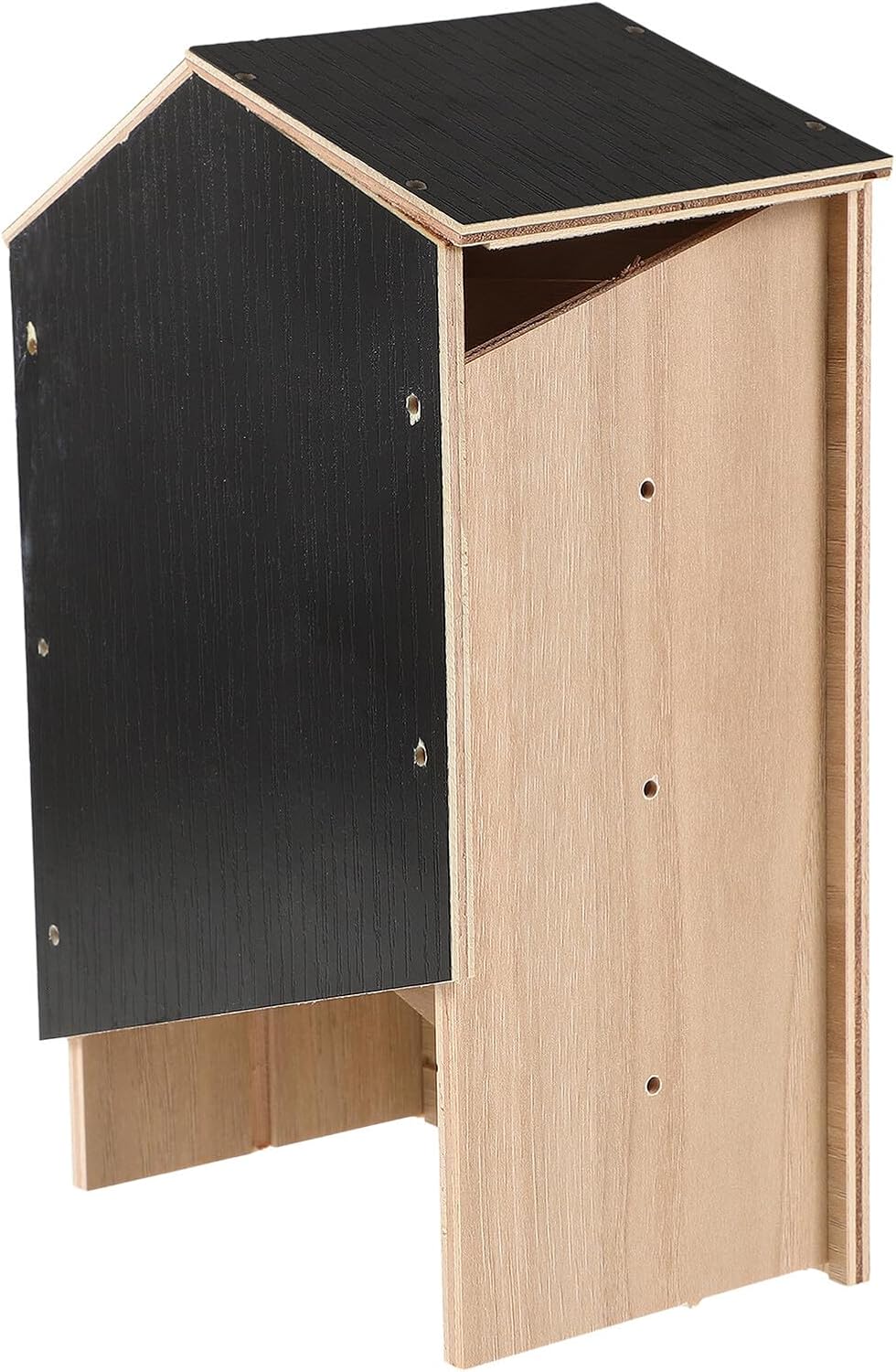 GALPADA Wooden Bat House Double Chamber Shelter for Outdoor Garden Courtyard Hanging Handmade Bat Box Wildlife Roosting Habitat