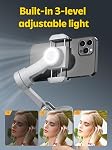 Smartphone 3Axis Gimbal Handheld Stabilizer: w/Wireless Charging OLED Display LED Light Focus Wheel Stabilizer for iPhone 14 Pro Max AOCHUAN Smart X Pro