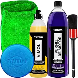 Kit Automotivos Vonixx Verniz De Motor Shampoo V-Mol 500ml Acessórios Karbox