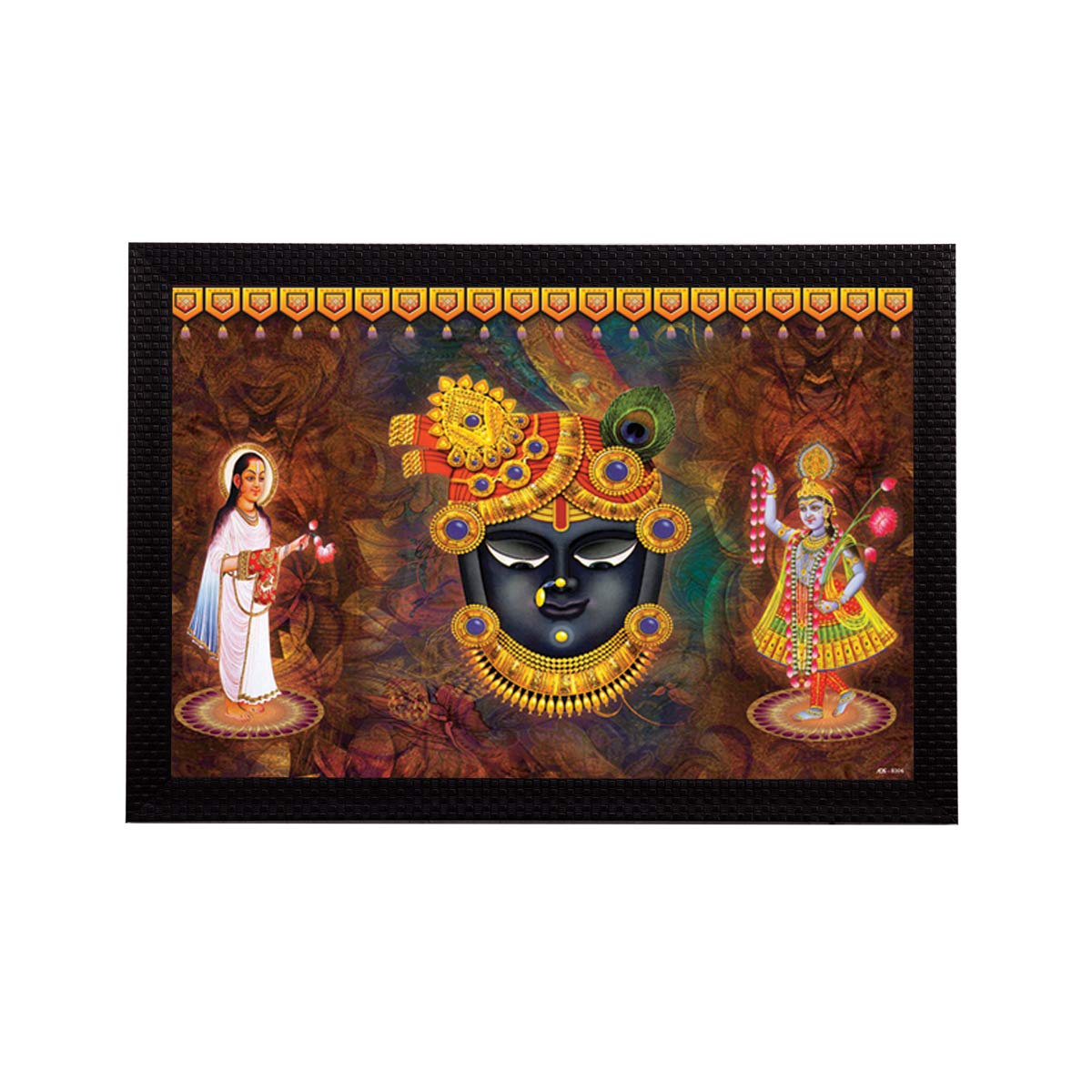 eCraftIndia 'Lord Shrinath' Satin Matt Texture UV Art Painting (Synthetic Wood, 27.94 cm x 35.56 cm)