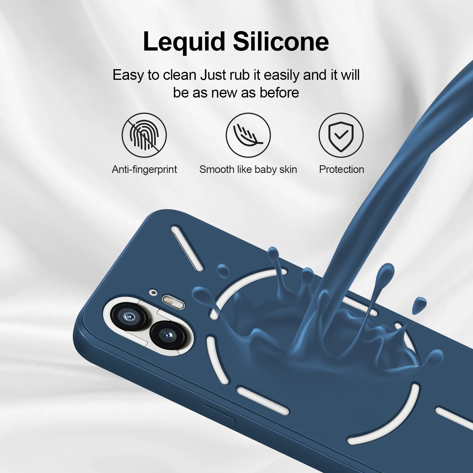 GiiYoon Case Compatible with Nothing Phone 2, Silky-Soft Touch Full-Body Protective Phone Silicone Case - Image 4