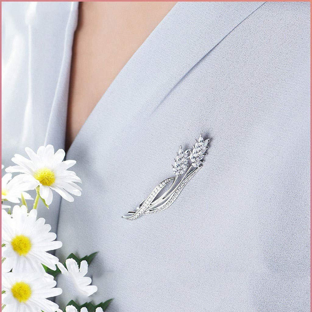 Spilla di Moda/Spilla da Donna Orecchio del frumento Spilla Femminile Temperamento Fiore all'occhiello Pin Coreano Atmosfera Elegante Collare Abiti semplici Spilla Accessori Spilla per Abiti