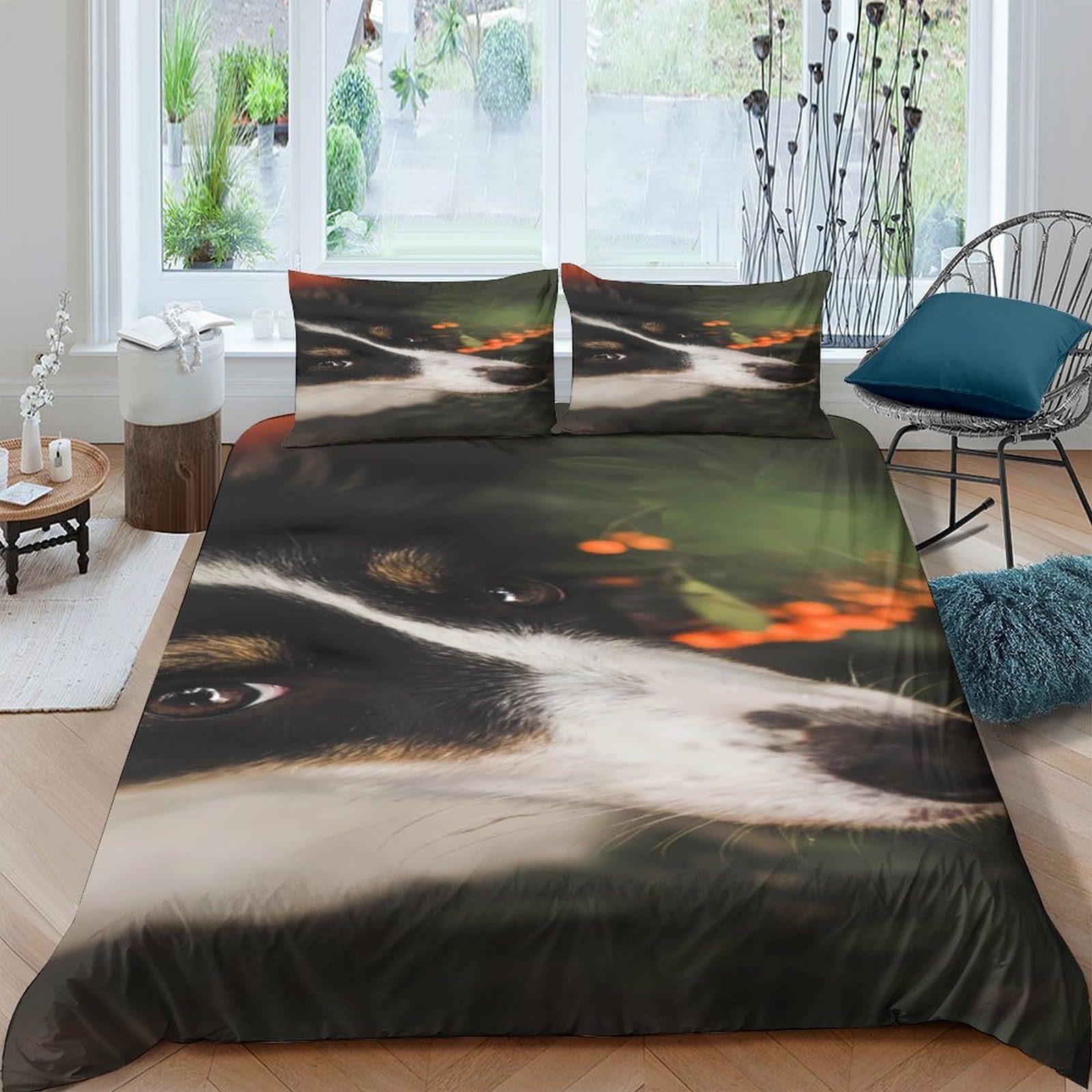 Ctjqhvkz Style-10 3D Printed Koi Fish Pond Fitted Sheet Microfiber Soft Water Reflection Bed Cover For Bedroom Dorm Decor Single（135X200cm）