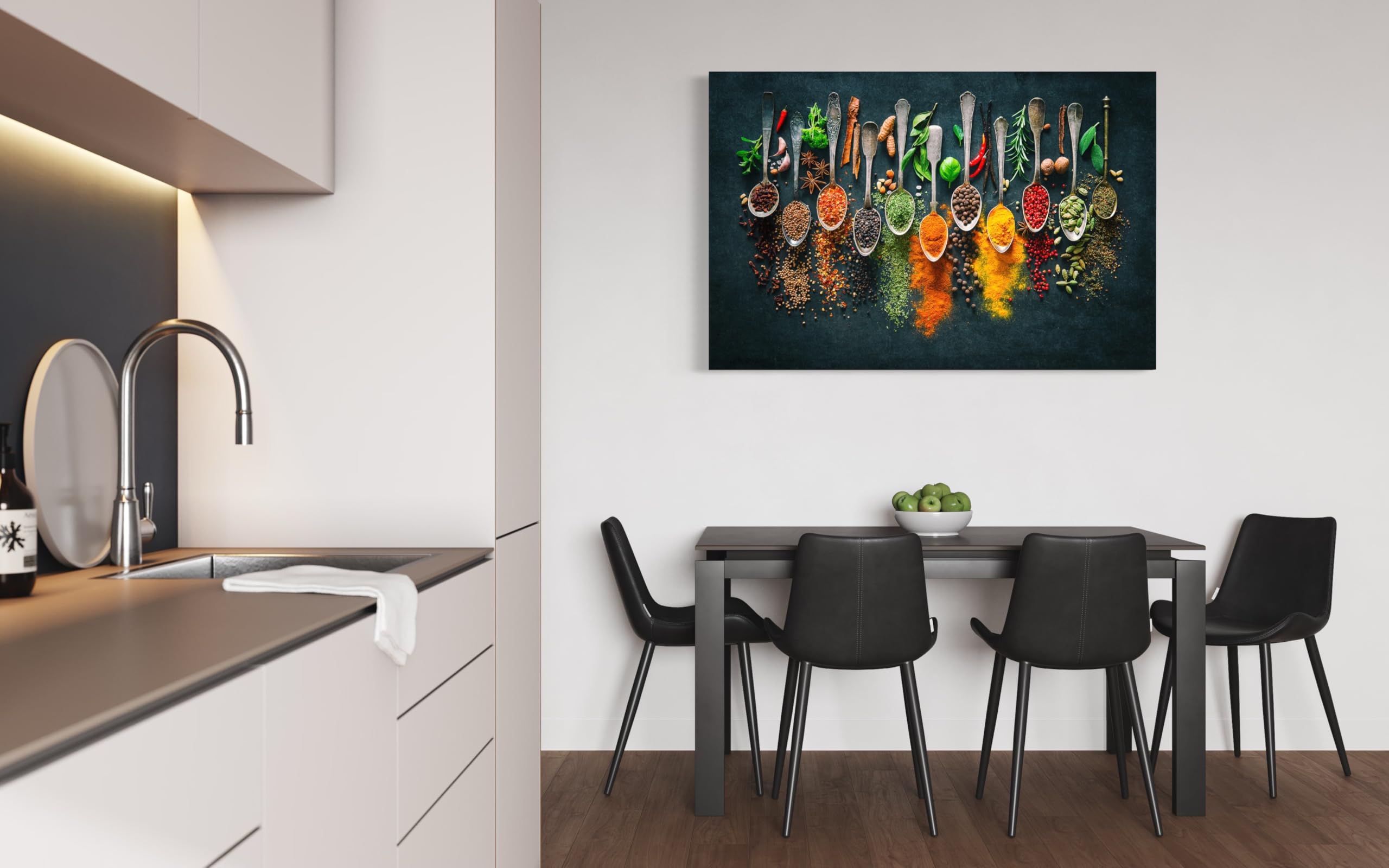 DECLINA – Tableau Fruits pour Cuisine – Décoration Murale Cuisine Moderne – Impression sur Toile Haute Définition – Cadre Décoratif – 70x40 cm